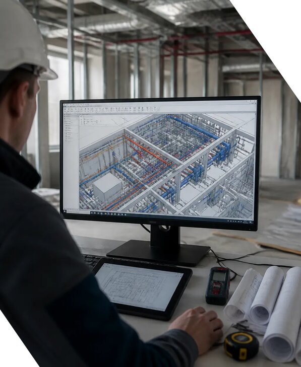 Создание BIM модели инженерных сетей для объектов в Павлове